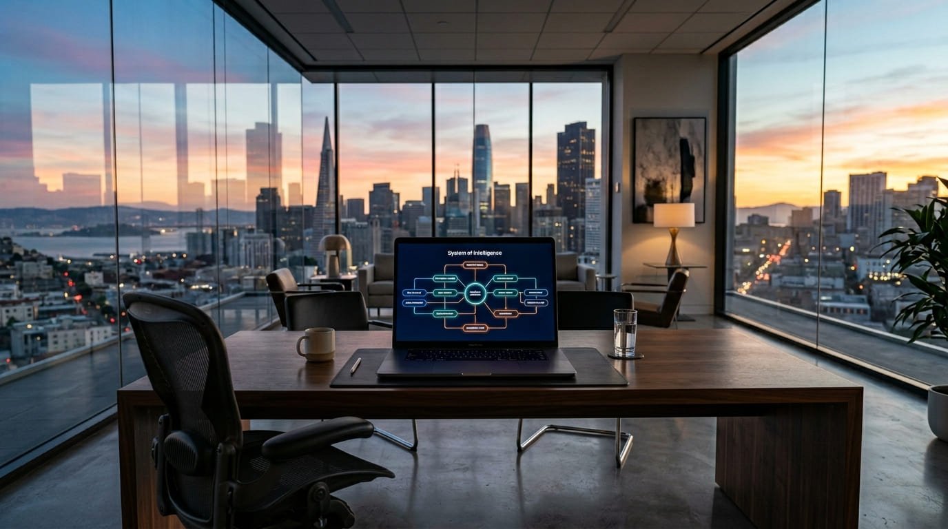 Technical visualization of Agentic AI systems orchestrating autonomous workflows in a B2B SaaS ecosystem.