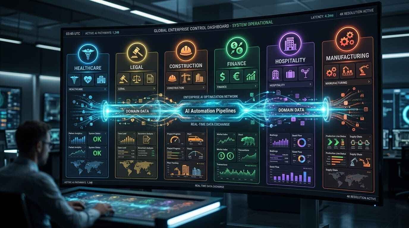 industry specific SaaS automation enterprise deployment across healthcare legal finance manufacturing 2026
