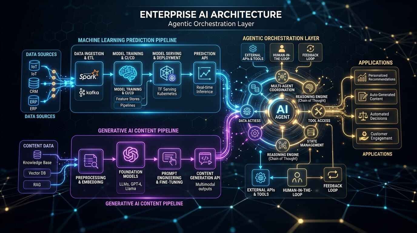 machine learning vs generative AI enterprise architecture decision framework 2026