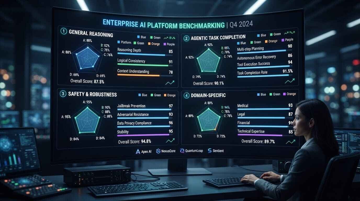 AI agent benchmarks enterprise evaluation framework 2026