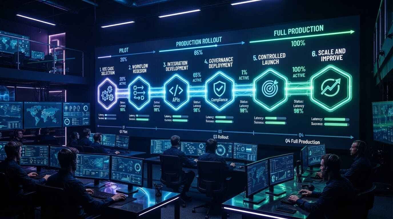 AI agent deployment enterprise six-stage production framework 2026