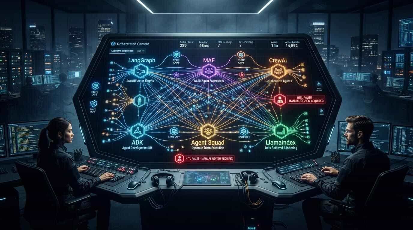 AI agent orchestration enterprise framework comparison LangGraph MAF CrewAI 2026