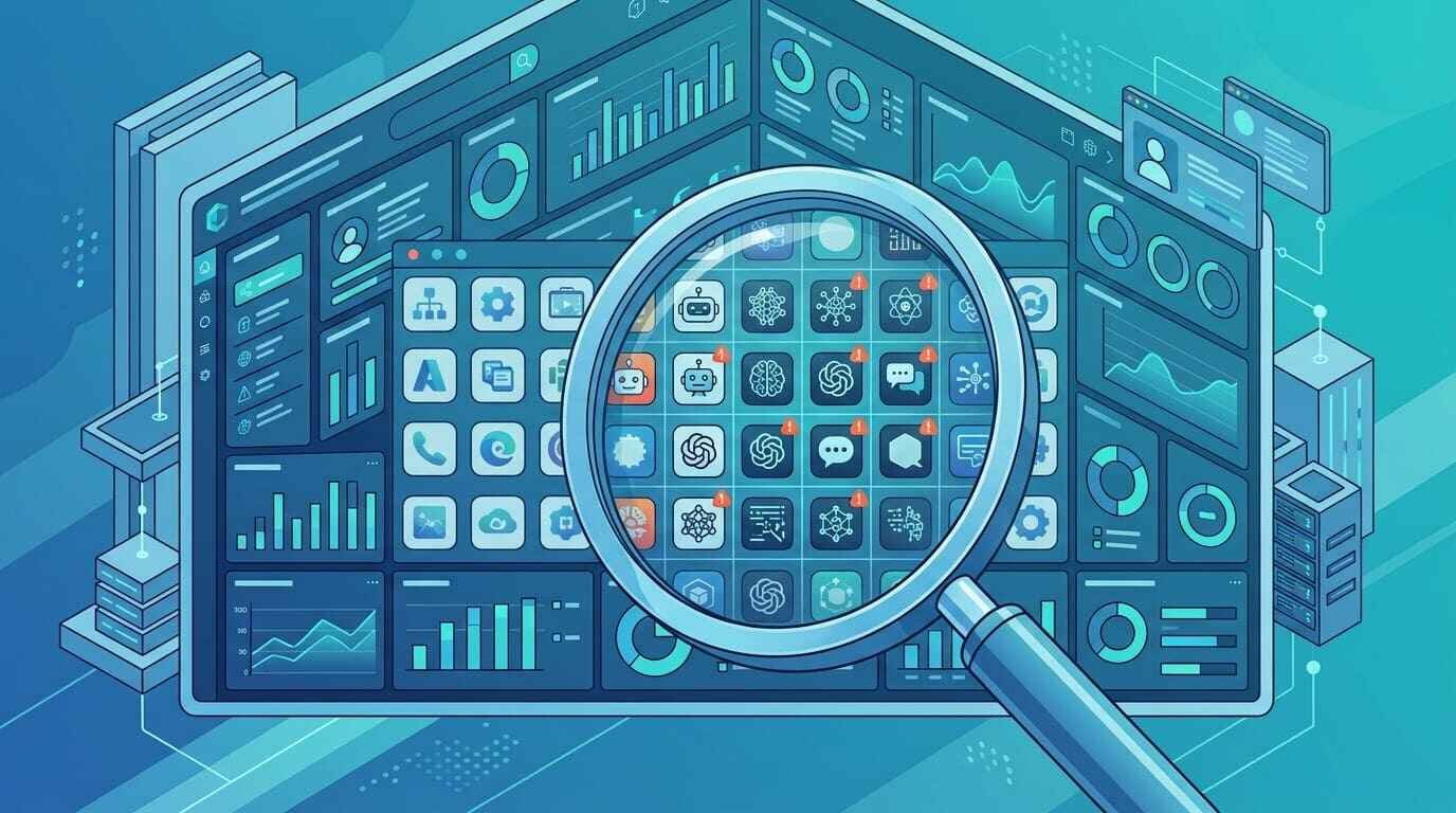 Shadow AI detection enterprise dashboard revealing unauthorized AI tools