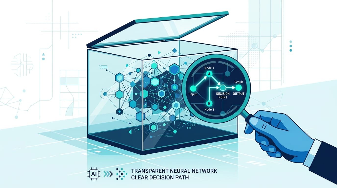 Enterprise AI explainability standards audit trail showing traceable model decisions